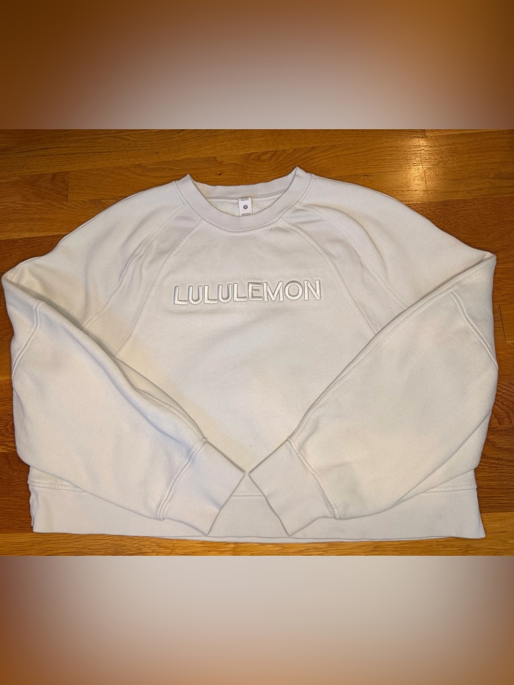 Lululemon Scuba Oversized Pullover Wordmark Cream XL/XXL Crewneck Sweatshirt